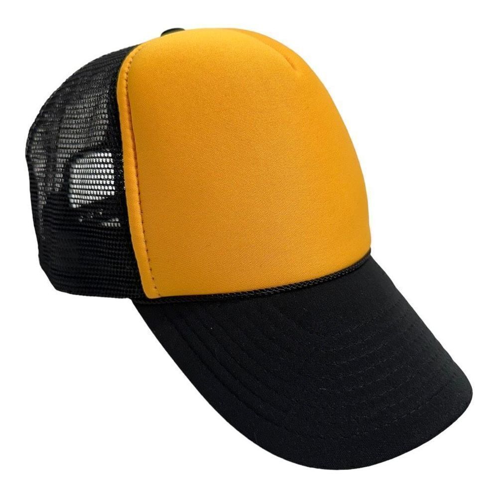 Trucker Hat Gold & Black Mesh